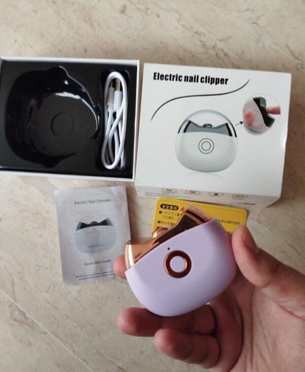 Electric Automatic Nail Clipper | Electric Baby Nail Clippers with Light | Rechargeable Nail Clippers with Catcher - Image 2