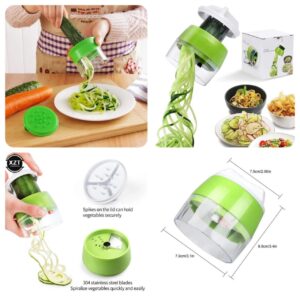 4in1 Vegetable Spiral Cutter | BPA-Free ABS Plastic Materials | Create Zoodles and More with Ease