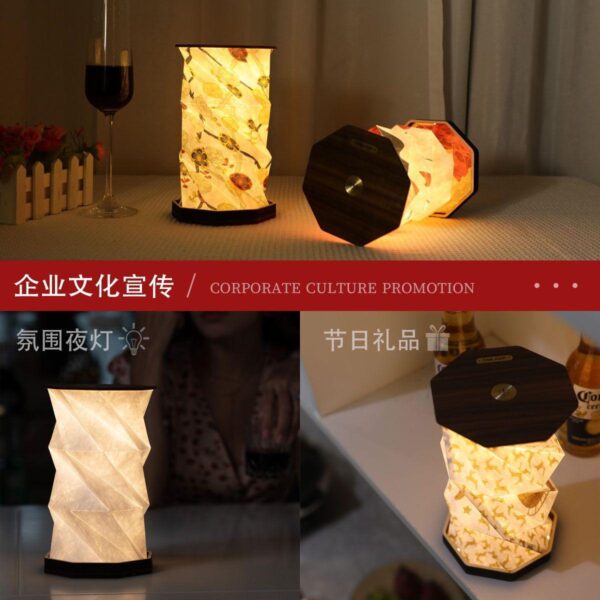 Portable Folding Wooden Table Lamp | Rechargeable & Modern Design | tylish & Portable Lighting - Image 2
