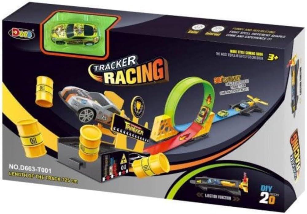 Tracker Racing Set 360 Degrees Rotation Loops Car Track | Fast-Paced Toy for Boys & Girls | Looping Car Track Set - Image 6