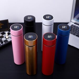 Temperature Display Vacuum Insulated Water Bottle | Premium Stainless Steel Thermo Flask with Coffee Cup