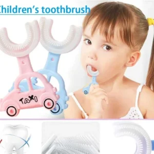 Silicon Toothbrush Taxi Design Portable Hand | held Shaped Infant Soft Bristle 360 Degrees For Kids | Soft Bristle Infant Brush with Fun Taxi Design