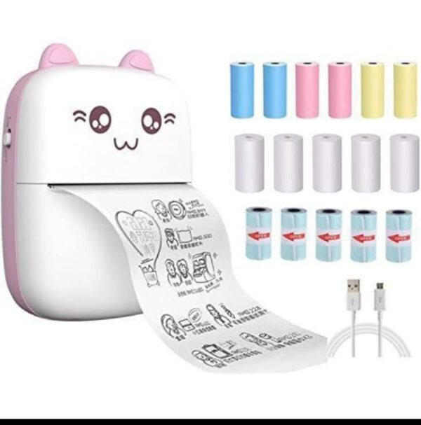 Mini Portable Pocket Thermal Printer | Pocket Inkless Mini Printer | Portable Bluetooth Wireless Mini Printer