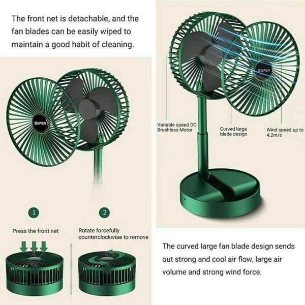 rechargeable-portable-telescopic-folding-fan-usb-foldable-table-desk-fan-telescopic-design-floor-3-speeds-adjustable-height-fan-random-color – 9