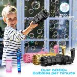 Kids Gatling Bubble Gun Toys | Automatic Soap Water Gatling Bubble Machine | Children Indoor Outdoor Toy Blower Bubble Gun