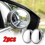 Blind Spot Mirrors for Vehicles – 2pcs Round Convex Glass for Rear & Side View - Universal Fit Safety Accessory