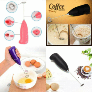 Electric Egg Beater Handheld Milk Frother Coffee Whisk Mixer – Mini Battery Operated Foamer for Kitchen Use