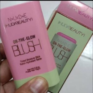 Huda Beauty On-the-Glow Blush Stick – Hydrating Tinted Balm for Cheeks & Lips