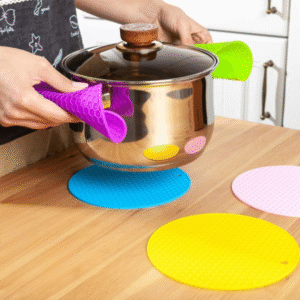Multifunction Heat Resistant Silicone Mat - Table Placemat & Trivet Pad for Kitchen Use