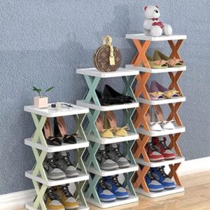 Stackable Shoe Rack – Multi-Layer Plastic Organizer for Entryway - Space-Saving Cabinet Storage