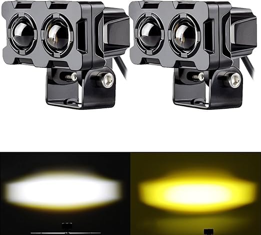 Motorcycle Robot Dual Colour LED Work & Driving Lights | 5000K–6500K Two-Color Headlights & Fog Lamps - Image 13