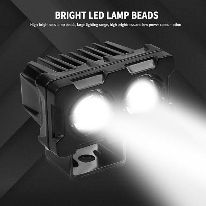 Motorcycle Robot Dual Colour LED Work & Driving Lights | 5000K–6500K Two-Color Headlights & Fog Lamps - Image 8