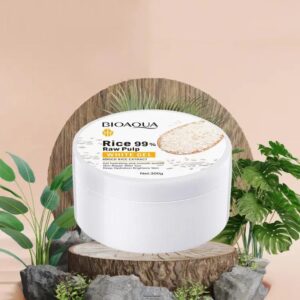 BIOAQUA Rice Raw Pulp White Gel – Pimple Removing, Pore Tightening, Hydrating & Brightening After-Sun Repair Gel (Soothing White Gel)