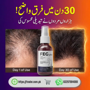 FEG Plus Hair Growth Spray – 60ml | Stimulates Hair Follicles, Reduces Hair Fall & Promotes Thicker, Stronger, and Healthier Hair Growth