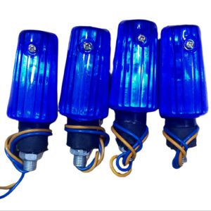 Fancy Mini Bike Indicator Lights – Flexible, Unbreakable Blue Turn Signals (4 Pcs)