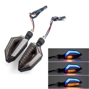 4Pcs Universal 12-LED Motorcycle Indicators with Parking DRL Light – Fancy Turn Signal Lights for All Bikes | 70cc | CG125 | Imported Quality
