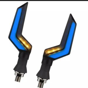 2Pcs Motorcycle Turn Signal Lights | 12V Flowing LED Running Indicators for All Bikes (Universal Fit)