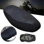 Universal Motorcycle Cool Mesh Seat Cover XXL (10mm) | Breathable Sun & Heat Resistant Cushion Protector | Waterproof Seat Cover for All Bikes