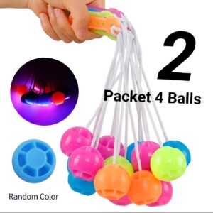 2 Pack Tak Tak Clacker Balls | China Clacker Ball Toy | 4 Balls Set for Kids & Adults (Random Color)