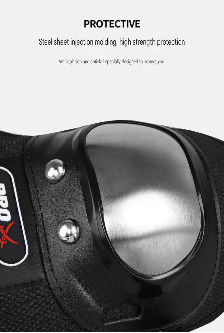4 Pcs Motorcycle Elbow & Knee Pads for Men | Stainless Steel Off-Road Protective Gear | Anti-Fall Riding Armor for Motorbike & Motocross - Image 11