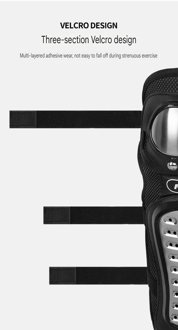 4 Pcs Motorcycle Elbow & Knee Pads for Men | Stainless Steel Off-Road Protective Gear | Anti-Fall Riding Armor for Motorbike & Motocross - Image 17