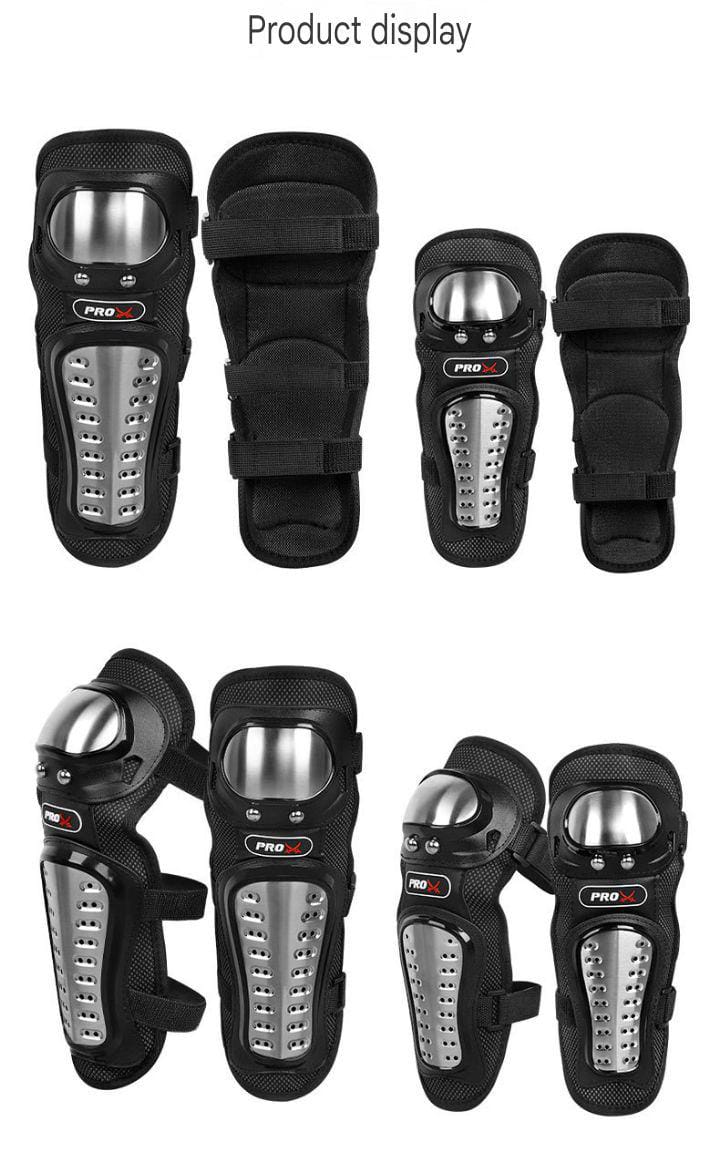 4 Pcs Motorcycle Elbow & Knee Pads for Men | Stainless Steel Off-Road Protective Gear | Anti-Fall Riding Armor for Motorbike & Motocross - Image 19