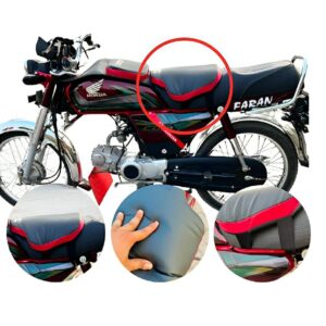 Best Bike Seat Cushion for Back Pain | Red & Black Waterproof Universal Motorcycle Seat Cover – Comfortable Relaxer Cushion for All Bikes