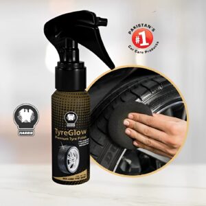 Klink Tire Glow 70ml – Long-Lasting Tire Shine Polish | Instant Gloss, Dust Protection & Deep Black Finish for Bikes and Cars