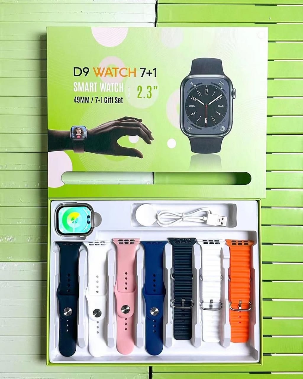 D9 Ultra Smart Watch Series 9 | 2.09" HD Display | Bluetooth Calling | 7 Straps | Fitness Tracker Smartwatch for Android & iPhone
