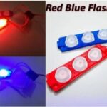 Red & Blue Flasher Light | Universal LED Warning Light for Car & Motorcycle | 12V Emergency Police Style Strobe Light