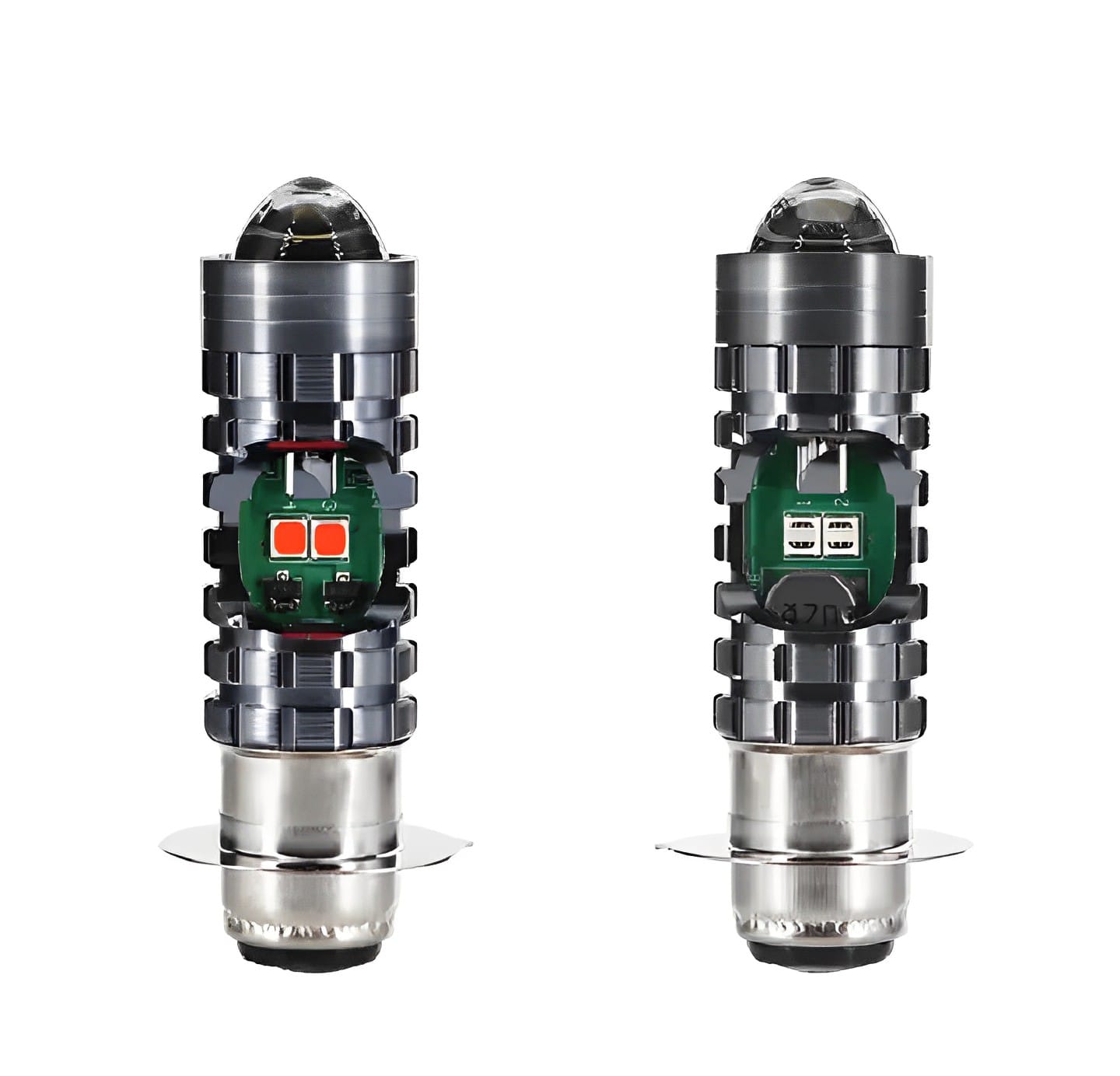 5 Function Bike LED Headlight Bulb | Police Flash Red, Blue, White & Yellow Light | Universal 12V Headlamp for CD70, CG125 & All Motorbikes - Image 3