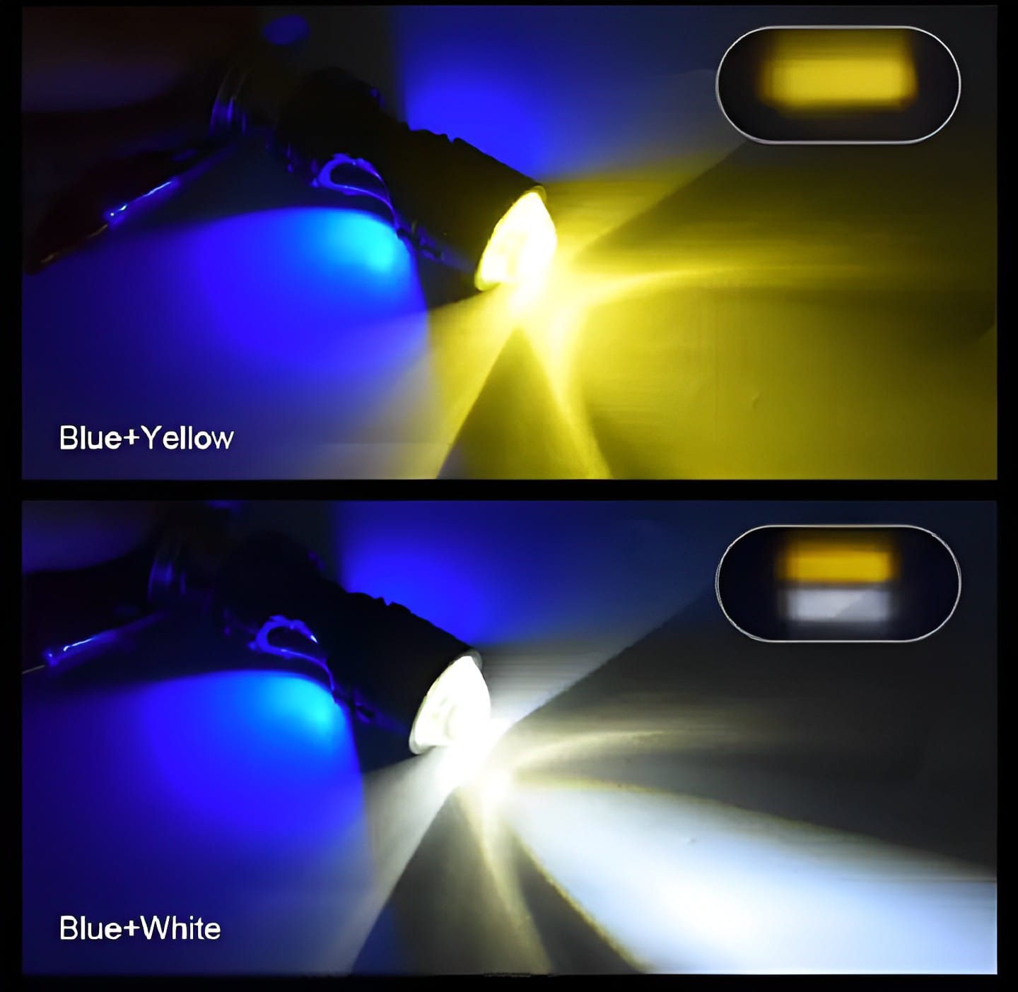 5 Function Bike LED Headlight Bulb | Police Flash Red, Blue, White & Yellow Light | Universal 12V Headlamp for CD70, CG125 & All Motorbikes - Image 6