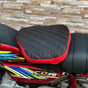 Double Stitch Waterproof Bike Seat Cushion | Molty Foam 1-Inch Long Route Motorcycle Seat Cover | Comfortable Long Travel Cushion for All Bikes