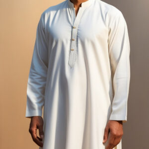 2 Piece OFF WHITE Unstitched Fabric for Men | Premium Gents Cotton Suit | Soft & Breathable Summer Wear