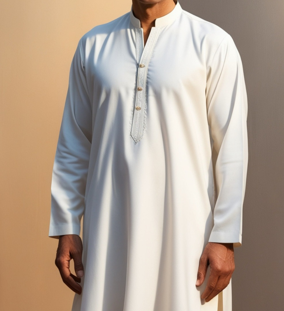 2 Piece OFF WHITE Unstitched Fabric for Men | Premium Gents Cotton Suit | Soft & Breathable Summer Wear