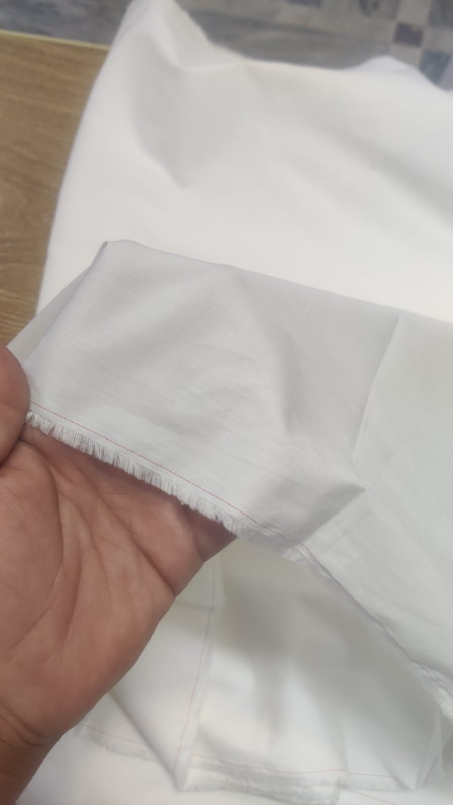 2 Piece OFF WHITE Unstitched Fabric for Men | Premium Gents Cotton Suit | Soft & Breathable Summer Wear - Image 4