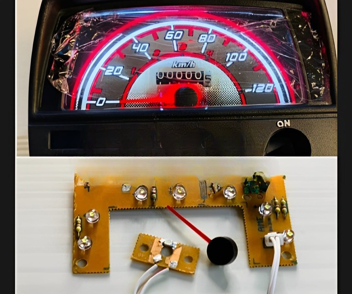 Honda CG125 LED Glowing Speedometer Kit with Red Needle | Meter LED Light Upgrade for 125cc Bikes | Stylish Dashboard Glow Kit - Image 7