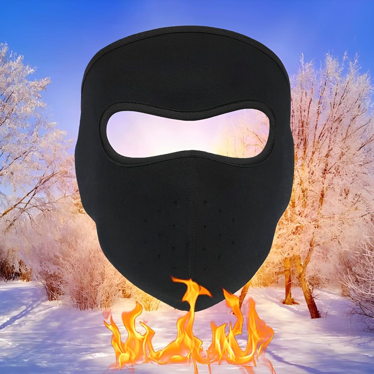 Winter Cycling Face Mask Windproof Balaclava for Men & Women | Skiing, Snowboarding & Motorcycle Riding | Random Color (Without Visor) - Image 8