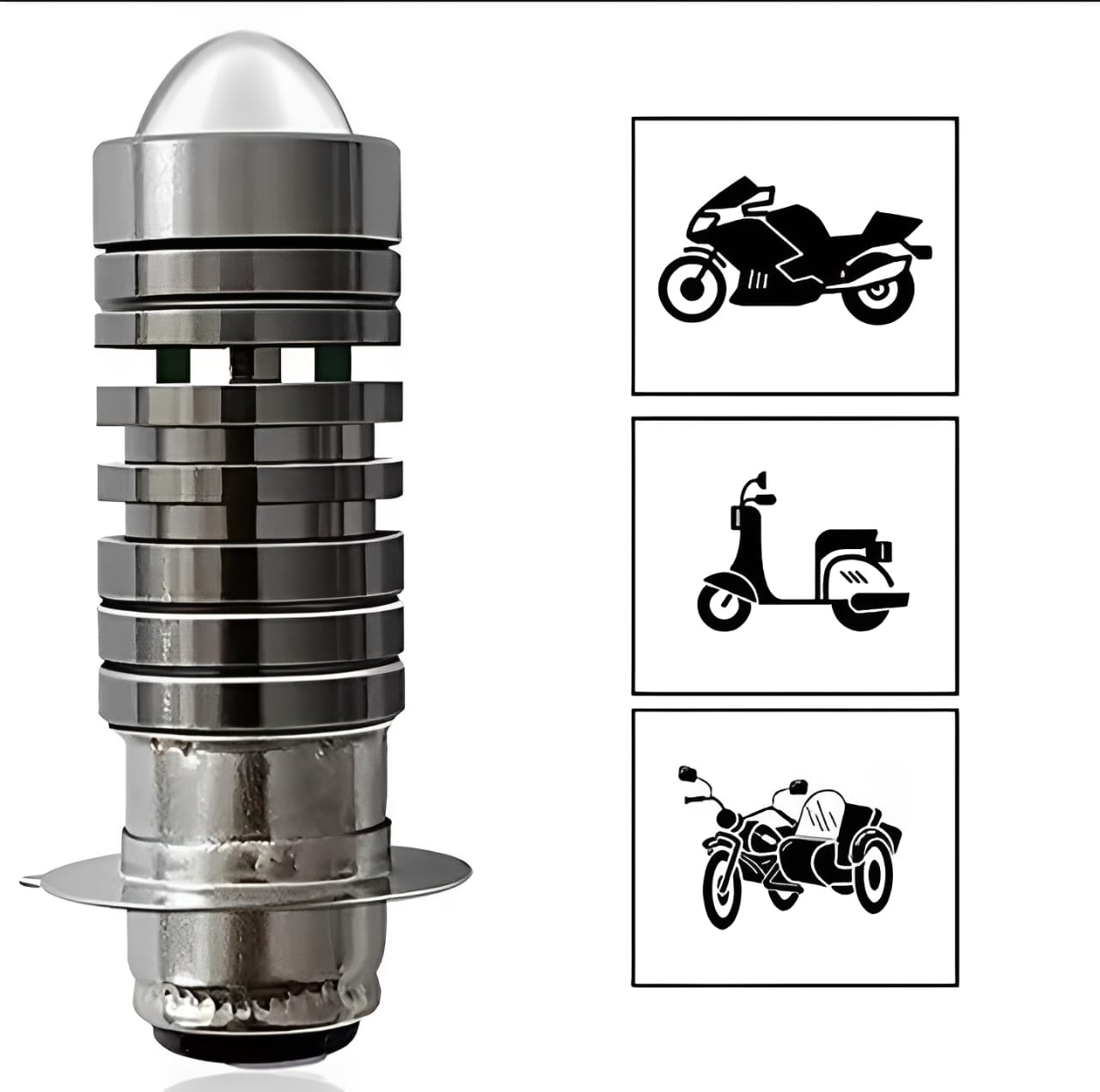 Super Bright Bike LED Headlight & Fog Light Bulb | Dual Function White & Yellow for Motorcycle - Image 2