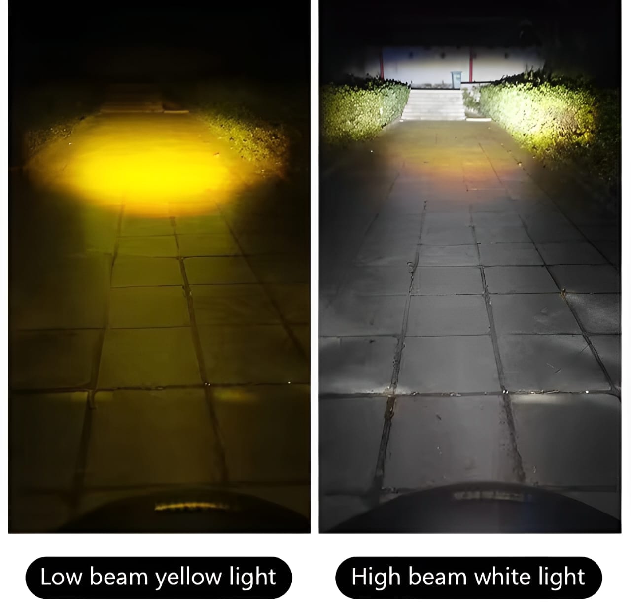 Super Bright Bike LED Headlight & Fog Light Bulb | Dual Function White & Yellow for Motorcycle - Image 5