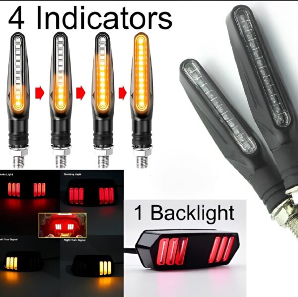 Set of 4 Fancy Motorcycle Indicators + Free Backlight | Universal Fit ...