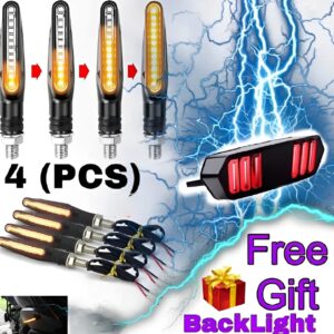 Set of 4 Fancy Motorcycle Indicators + Free Backlight | Universal Fit for CD70, 125 & All Bikes | Stylish LED Turn Signals