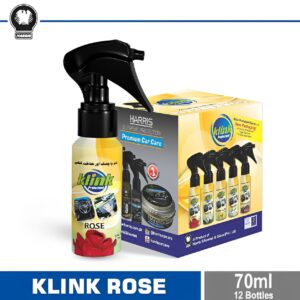 Pack of 12 Klink Protectant Rose Dashboard Polish | Premium 70ml Dashboard Shining Spray for Bikes & Cars