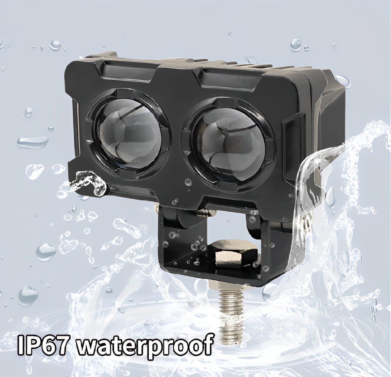 Motorcycle Robot Dual Colour LED Work & Driving Lights | 5000K–6500K Two-Color Headlights & Fog Lamps - Image 3