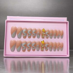 24 Pcs O.TWO.O Nails with Accessories – Stylish & Trendy Nail Set for Girls