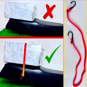 Bike Seat & Luggage Belt | Rubber Motorcycle Bag Belt, Long Adjustable Belt for Bikes