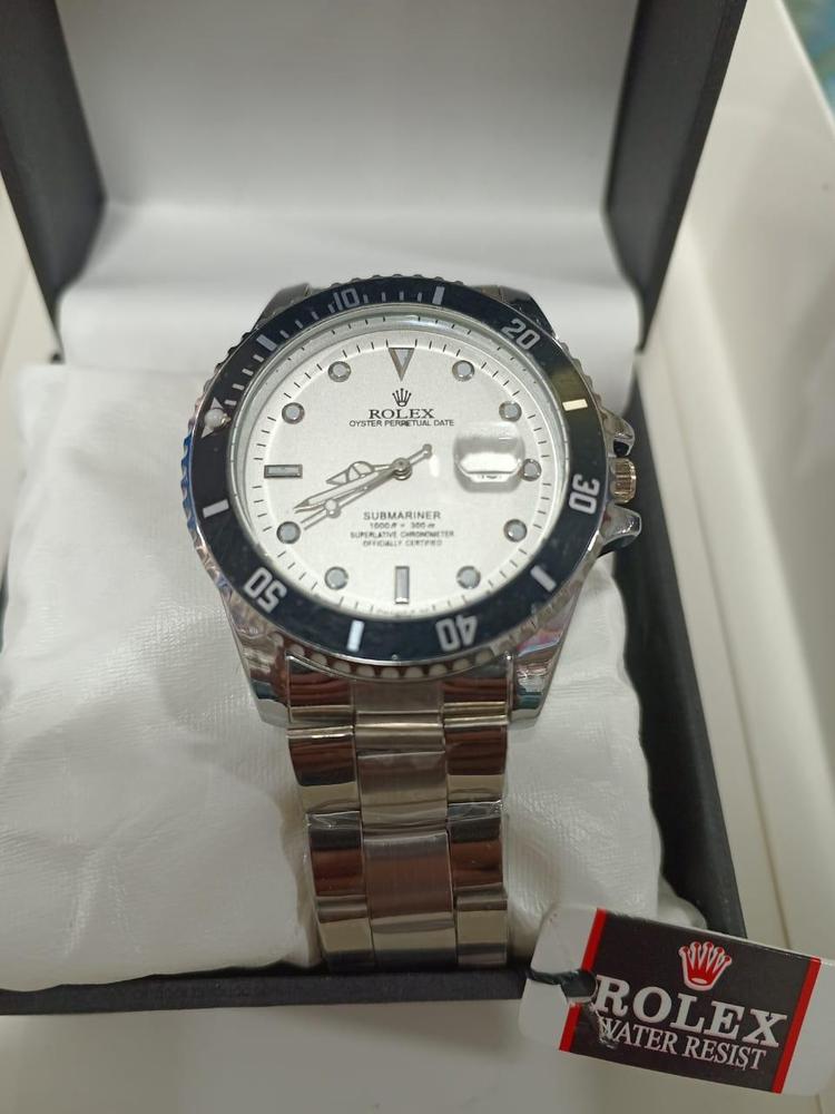 Rolex Men’s Formal Quartz Wrist Watch – Premium Stainless Steel Strap | Elegant Luxury Analog Watch for Men - Image 4