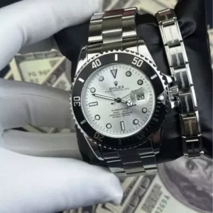 Rolex Men’s Formal Quartz Wrist Watch – Premium Stainless Steel Strap | Elegant Luxury Analog Watch for Men