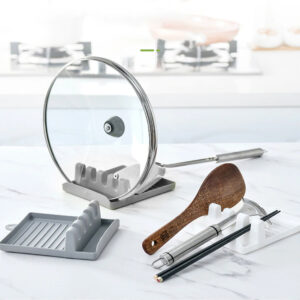 Plastic Spoon Rest – Kitchen Utensil Holder Stand (Random Color) | No-Mess Cooking Tool for Stove & Countertop