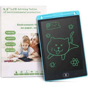 8.5" Multicolor LCD Writing Pad with Hardbound Cover – Reusable Digital Drawing & Note Taking Tablet